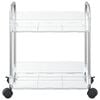 vidaXL Storage Trolley 2-Tier Transparent 14.6x11.0x17.1" Acrylic