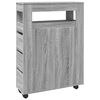 vidaXL Narrow Bathroom Cabinet Grey Sonoma Engineered wood
