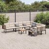 vidaXL Garden Sofa Set Black, Brown, Taupe