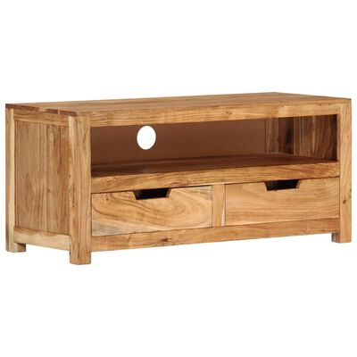 vidaXL TV Stand 34.6"x13.8"x15.7" Solid Wood Acacia