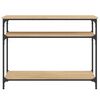 vidaXL Console Table Sonoma oak Engineered wood, metal frame Narrow