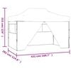 vidaXL Party Tent Anthracite Oxford Fabric 9.8x14.8 ft Foldable