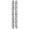 vidaXL Book Cabinet White Engineered wood, metal Extra tall and narrow