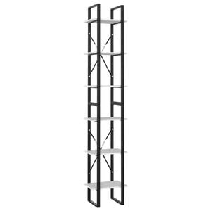 vidaXL Book Cabinet White Engineered wood, metal Extra tall and narrow