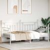 vidaXL Daybed Frame with Headboard White Twin Steel