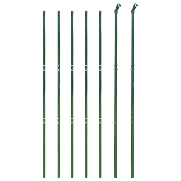 vidaXL Chain Link Fence Green 7.2'x32.8'