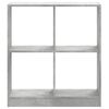 vidaXL Bookcase Concrete grey Engineered wood 27.0x12.6x29.5 in Bookcase