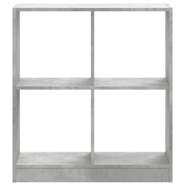vidaXL Bookcase Concrete grey Engineered wood 27.0x12.6x29.5 in Bookcase
