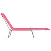 vidaXL Sun Lounger Set of 2 Pink