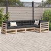 vidaXL Patio Sofa Set Anthracite Solid pine wood, Oxford fabric, PP cotton