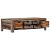 vidaXL Coffee Table Grey Solid Acacia wood Medium Coffee Table