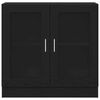 vidaXL Book Cabinet Black Oak 32.48 x 12.01 x 31.50 in Engineered Wood