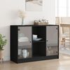 vidaXL Sideboard Black Engineered wood Medium Storage Sideboard