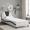 vidaXL Bed Frame "Viana" with LED without Mattress White and Black 31.5"x78.7"