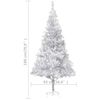 vidaXL Artificial Pre-lit Christmas Tree with Ball Set Silver 70.9" PET
