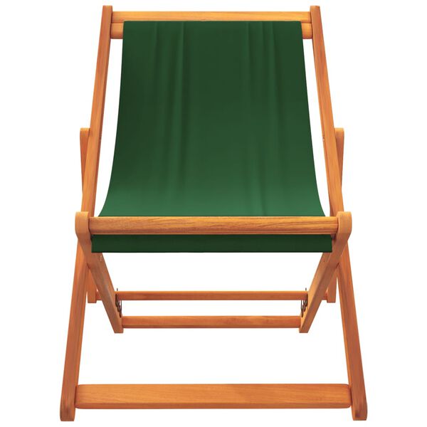 vidaXL Folding Beach Chair Set of 2 Green