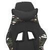 vidaXL Gaming Chair Black and camouflage Faux leather, metal, plywood