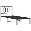 vidaXL Bed Frame Black Powder-Coated Steel Small Single Bed Frame