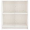 vidaXL Storage Cabinet White Solid pinewood Medium Storage Cabinet
