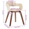 vidaXL Dining Chair White Faux leather (100% polyester), bentwood Standard