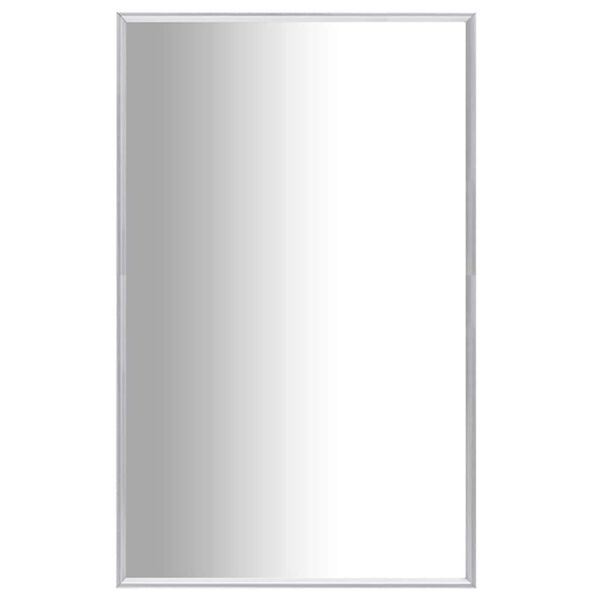 vidaXL Bedroom Mirror Silver Glass, PVC 27.6 x 19.7 in Minimalistic