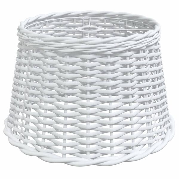 vidaXL Ceiling Lamp Shade White Wicker, Iron Standard Decorative Inlays