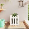 vidaXL Garden Planter White Solid pine wood 15.7 x 15.7 x 15.7 in