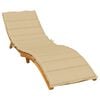 vidaXL Sun Lounger Cushion Melange beige