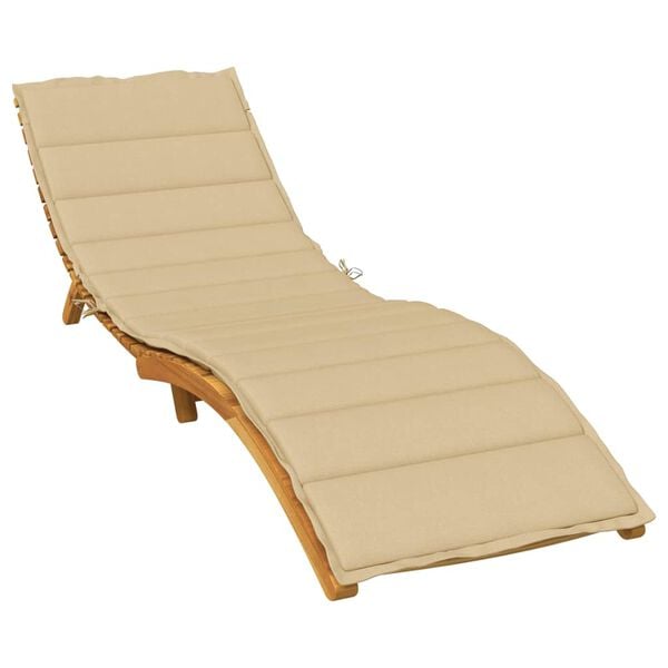 vidaXL Sun Lounger Cushion Melange beige