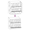vidaXL Chicken Nesting Box Galvanized silver