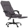 vidaXL Massage Office Chair Gray Faux leather, metal, plywood Medium