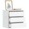 vidaXL Chest Of Drawers White Engineered Wood Medium Chest Of Drawers