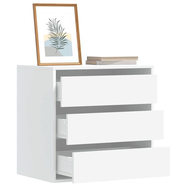 vidaXL Chest Of Drawers White Engineered Wood Medium Chest Of Drawers