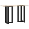 vidaXL Bar Table Leg Black Powder-coated steel Standard