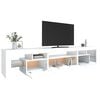 vidaXL TV Cabinet White Engineered wood 84.6 in Width TV Cabinet