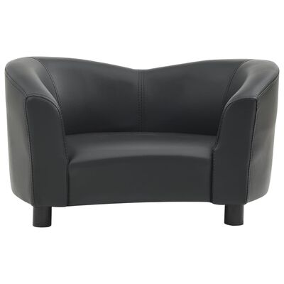 vidaXL Dog Sofa Black 26.4"x16.1"x15.4" Faux Leather