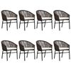 vidaXL 9 Piece Patio Dining Set Brown