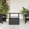 vidaXL Garden Table Black and Brown