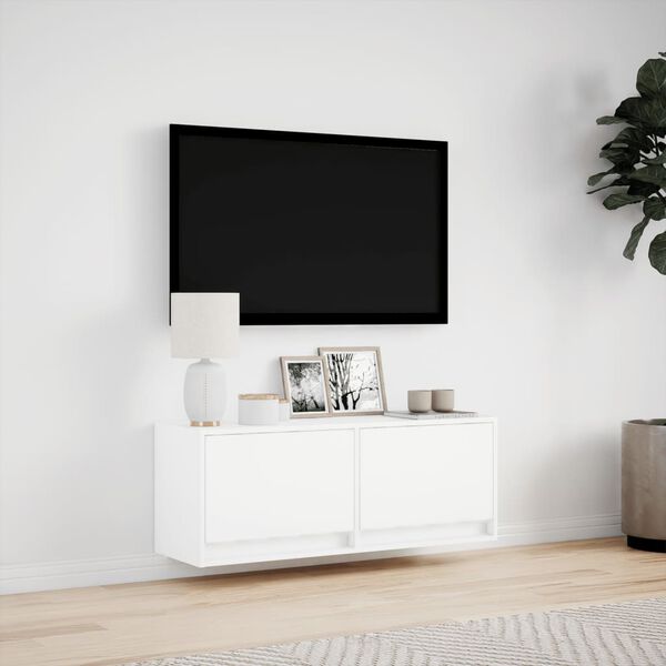 vidaXL TV Wall Cabinet White Engineered wood 39.4x12.2x15.0 in