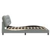 vidaXL Bed Frame without Mattress "Hvar" Light Gray 72"x83.9"Fabric