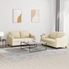 vidaXL Sofa Set Cream 100% polyester, metal, textilene, plywood Medium
