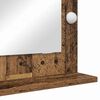 vidaXL Vanity Mirror with Mirror Smoked Oak 27.56 x 19.69 x 7.09 in