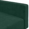 vidaXL Sofa Bed Dark Green Velvet, Wood, Plastic Standard