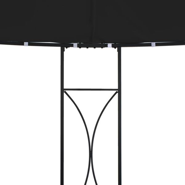 vidaXL Gazebo Anthracite and Black Powder-coated iron, Polyester Large