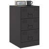 vidaXL Bedside Cabinet Black Cold-rolled steel Standard Bedside Cabinet