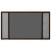 vidaXL Insect Screen Brown frame, Black mesh Aluminum frame, fiberglass mesh