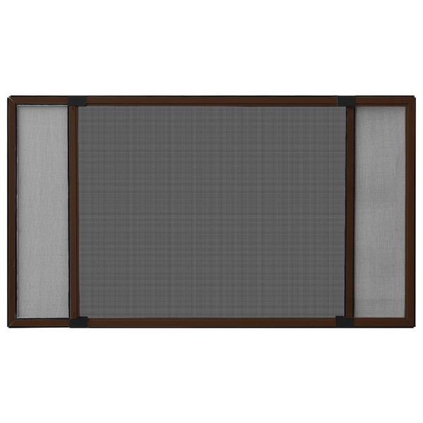 vidaXL Insect Screen Brown frame, Black mesh Aluminum frame, fiberglass mesh