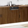 vidaXL Dishwasher Panel Brown Oak Engineered Wood 17.7x0.6x26.4 in