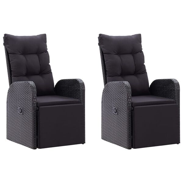 vidaXL Garden Dining Set Black