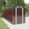 vidaXL Garden Shed Dark Brown Galvanized Steel Large Garden Shed